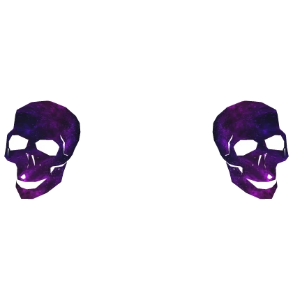 *GLOWING* Galaxy Space Skulls