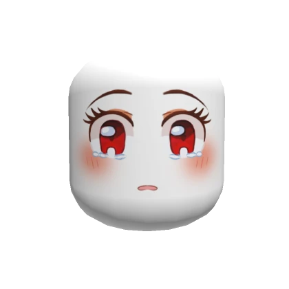 Cute Sad White Anime Face 