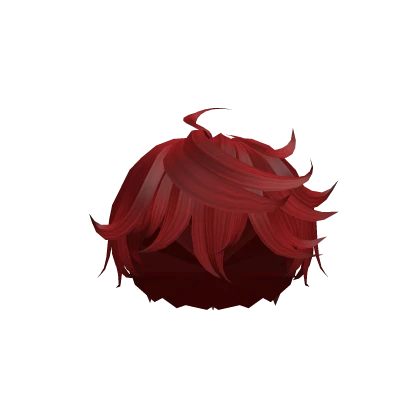 Red Wind Swept Anime Hair