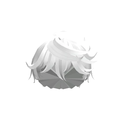 White Wind Swept Anime Hair