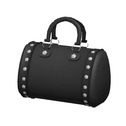 Spikey Leather Bag - Black