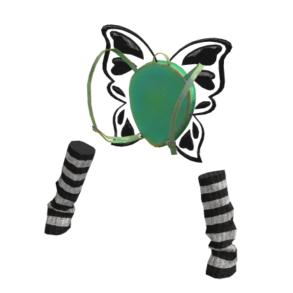 BB Black Butterfly Green Alien Mini Backpack  
