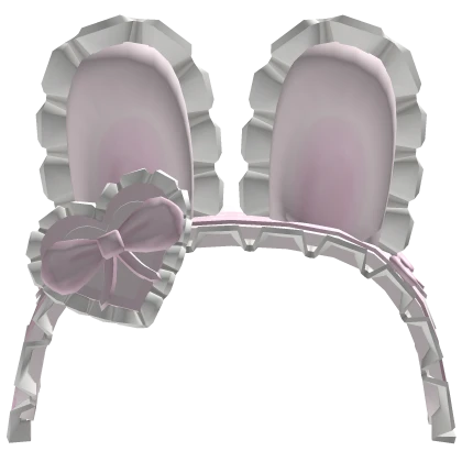 kawaii plaid bunny ruffled maid bonnet | pink
