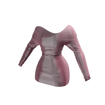 Loose Silk Minidress (Pink)