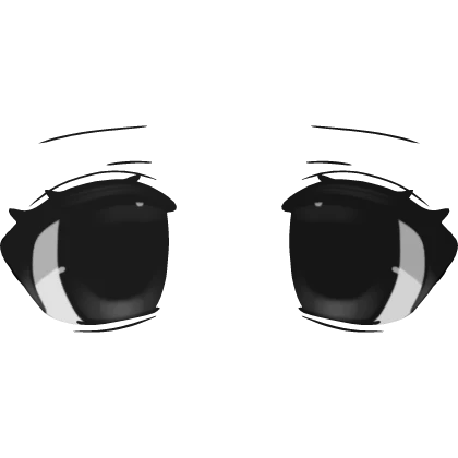 ♡ : emotionless black anime eyes