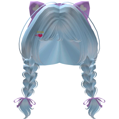 Blue Kitycornia Pigtails w/ Cat Ears Hair - RBCs