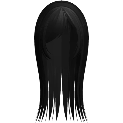 spiky wispy hair w side bangs black