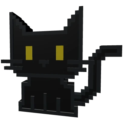 Black 8-Bit Tabby Cat | Addon