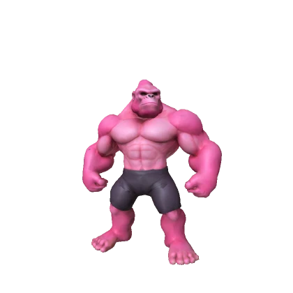 🩷 Buff Pink Gorilla Monkey 🩷 Funny Meme Animal