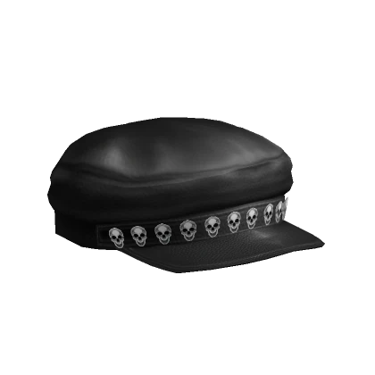 Studded Skull Beret Cap