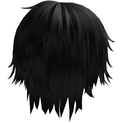 Black Vkei Messy Unkept Japanese Hair