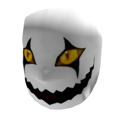 Yellow Spooky Demon Mask