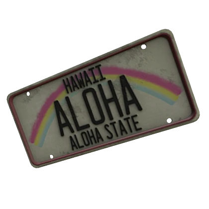 Vintage Hawaii License Plate