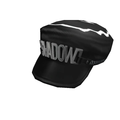 Shadow High Black Leather Cap -Uma