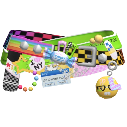 Scene Rainbow Rave Layered Belts
