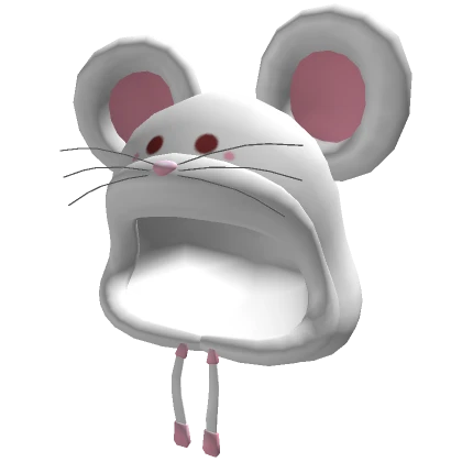 Plush White Mouse Hoodie