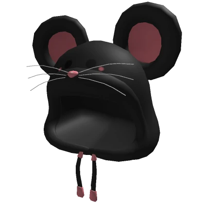 Plush Black Mouse Hoodie