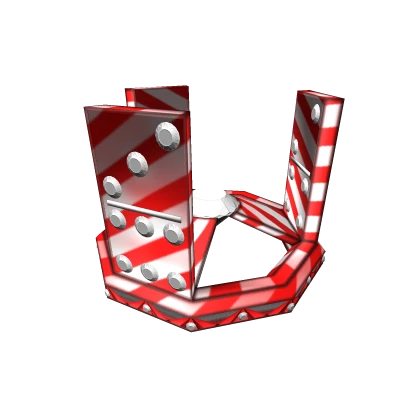 Christmas Candy Cane Domino Crown