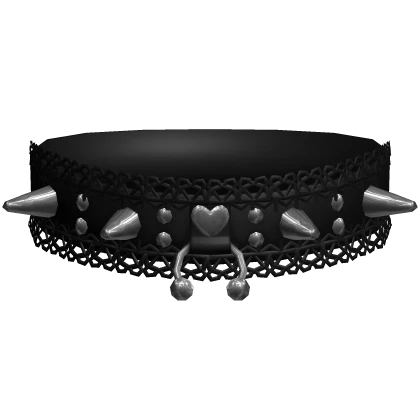 gothic spiked piercing choker 3.0 in black