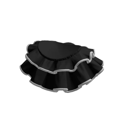 Skirt Black Fur Layered Ruffle Mini Short Chic Y2K