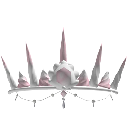 ♡ pretty mermaid shell crown in pink & white