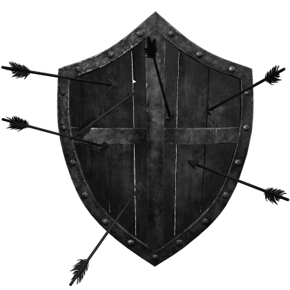 Black Shield With Arrows