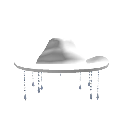 Not Shy White Crystal Fedora