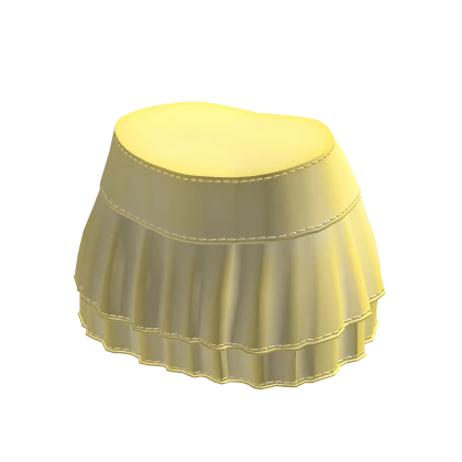 Yellow Low Waisted Ruffled Mini Party Skirt