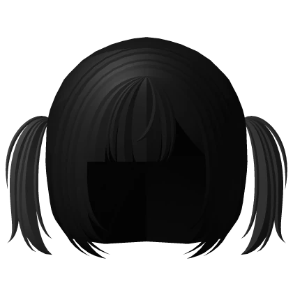 ♡ Cute short baby emo pigtails black