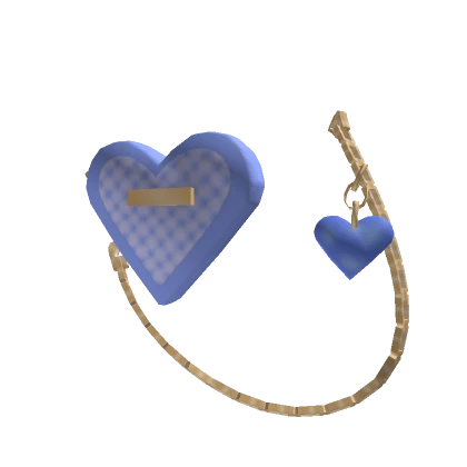 Chain Charm Heart Bag in Blue 