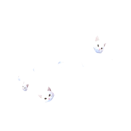 Low Poly Cute Cat Confetti