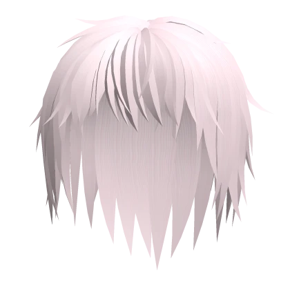 straight emo messy anime boy hair in pink