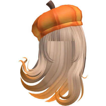 Cute Black And Orang Windy Long Hair Pumpkin Beret