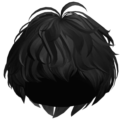 Messy Cool Boy Fluffy Hair (Black)