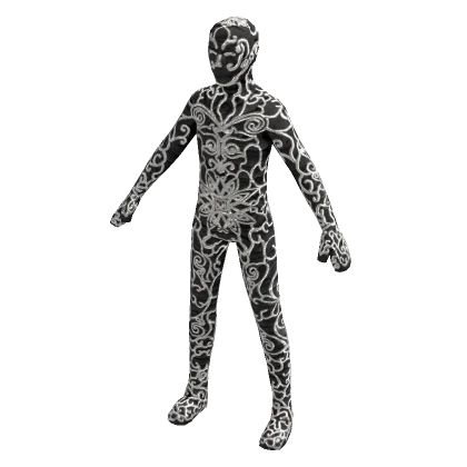 Bandage Mummy Suit Silver Detailed