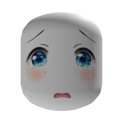 Crying Sad White Skin Tone Mask