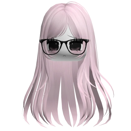 ♡ moe wispy straight hair pink