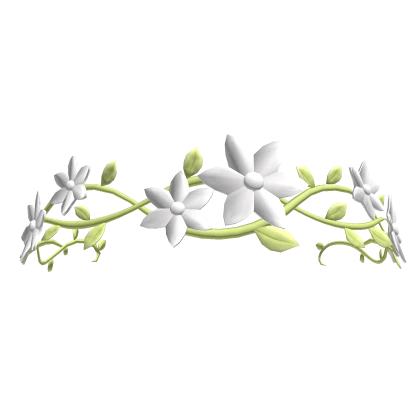 Bloom spring flower crown - white
