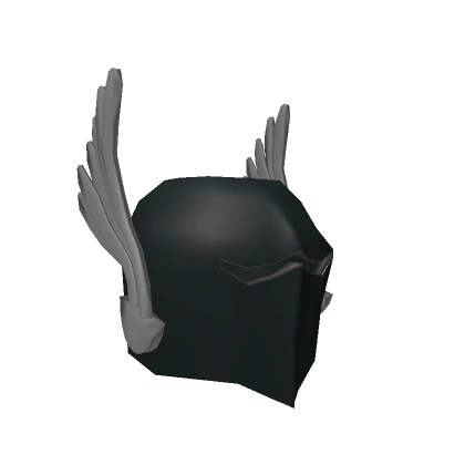 Black Knight Helmet Gray Wings