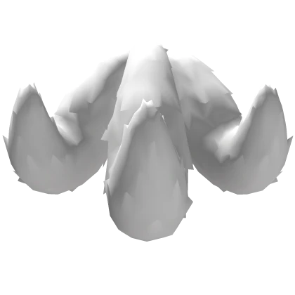 White Fluffy Triple Fox Tail
