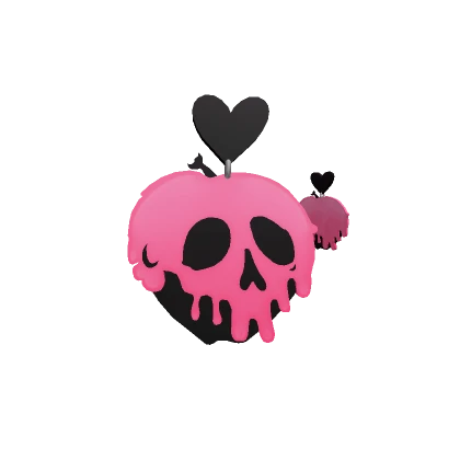 Pink Poison Apple Earrings