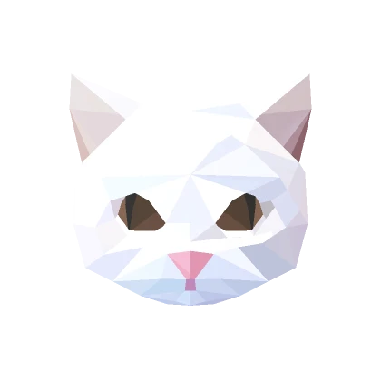 LowPoly White Cat Mask