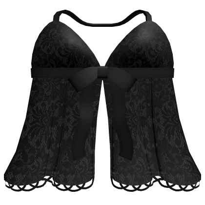 🤍 protagonist lace babydoll dress black