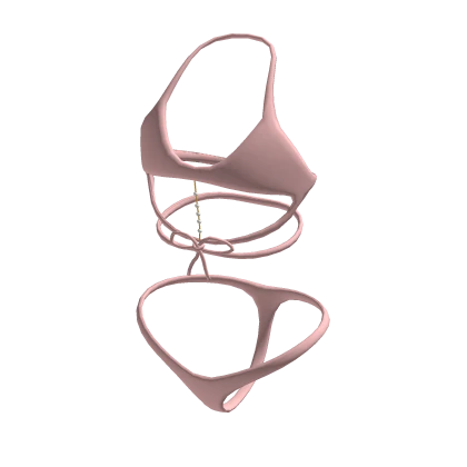  Lace Swimsuit w/ Pearl Chain