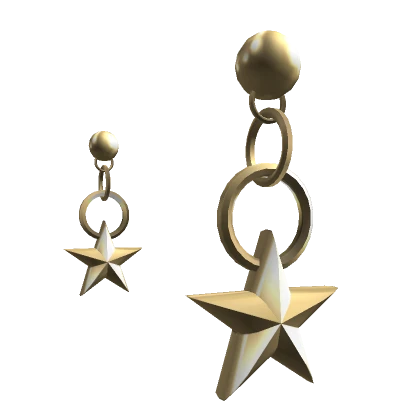 Cyber Y2K Star Earrings Gold