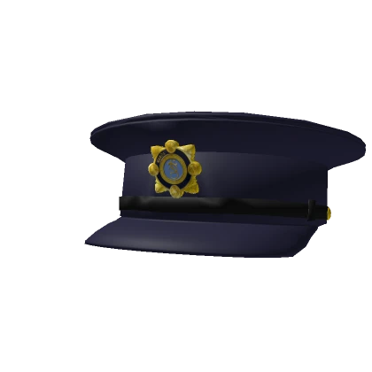 Blue Police Garda Cap Gold Badge