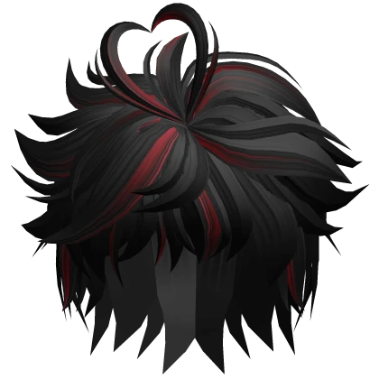 Valentines Messy Boy Fluffy Ahoge Heart Black Red