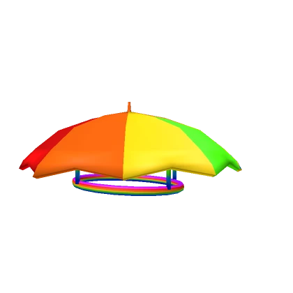 Neon Colors Candy Stripe Technicolor Umbrella Hat