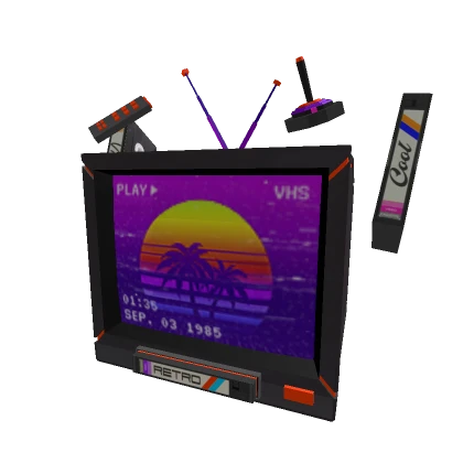 Synthwave TV Head