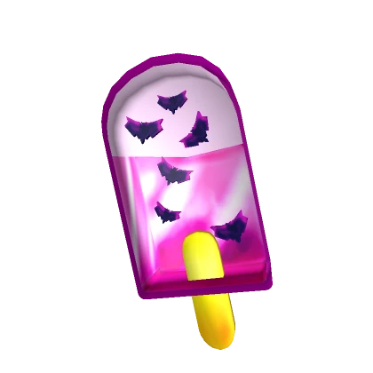 Halloween Vamp Strawberry Ice Pop with Bats 